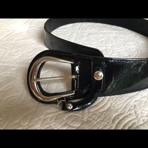 Italian Wide Patent Leather Belt